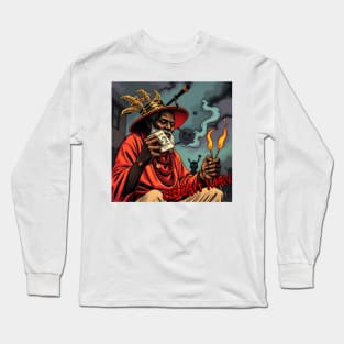 OBEAH MAN – FULL COLOUR – FETERS AND LIMERS – CARIBBEAN FOLKLORE EVENT DJ GEAR Long Sleeve T-Shirt
